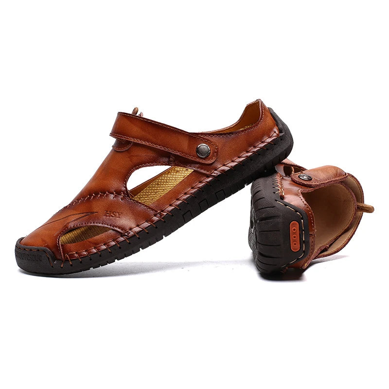 Sandals Men's Summer Style Student Open Toe Casual Versatile Magic Post Ultra Light And Soft Non-Slip Beach Shoes Fashionable