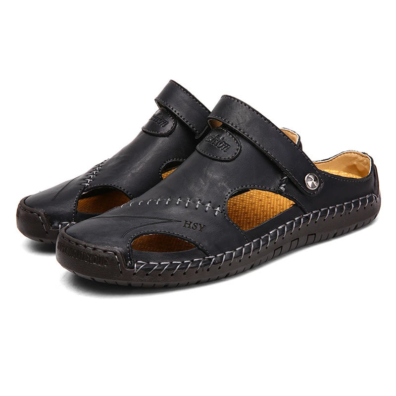Sandals Men's Summer Style Student Open Toe Casual Versatile Magic Post Ultra Light And Soft Non-Slip Beach Shoes Fashionable